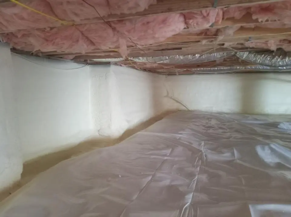 Crawl space encapsulation with closed-cell spray foam for Metal Roof Coating in Union City